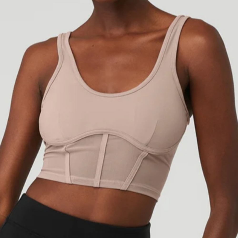 Alo airbrush mesh corset tank